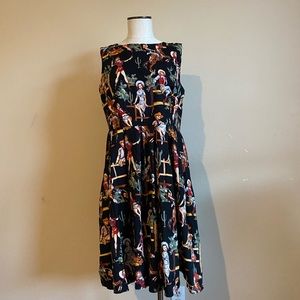 Cowgirl Print fit and flare dress XXXL runs small